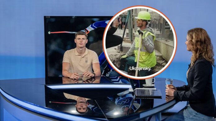 Гірськолижник та український олімпієць у Чехії Дмитро Шепюк під час інтерв'ю чеським журналістам