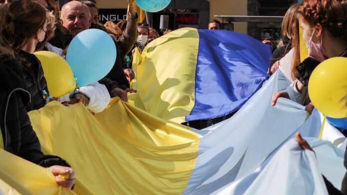 Площадь где отмечают День Независимости Украины в Германии